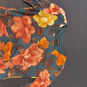 Enfocus Studio Pink and Orange Fitted Maxi Dress